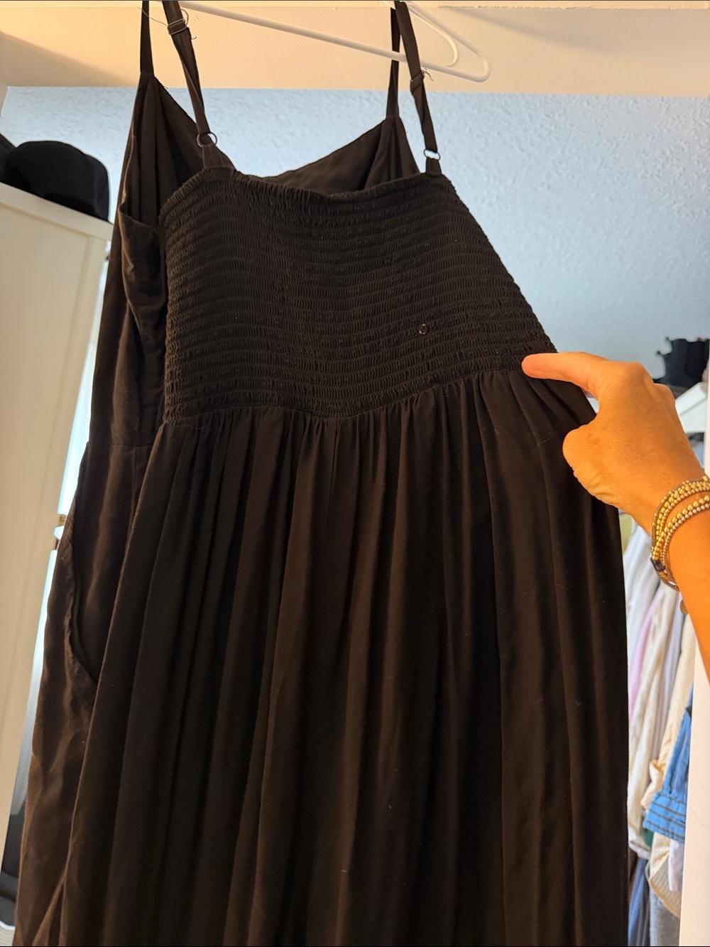 Old Navy Black Spaghetti-Strap Wide Leg Jumpsuit - Picture 3 of 5